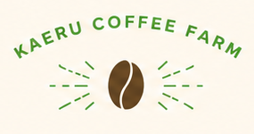 KAERU COFFEE FARM ロゴ（コーヒー豆のエンブレム）